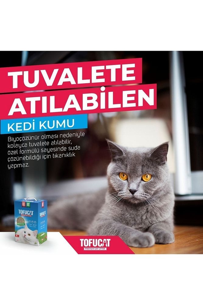16 Litre Fırsat Paketi (8 LİTRE X 2 ADET) Pelet Tofu Kedi Kumu