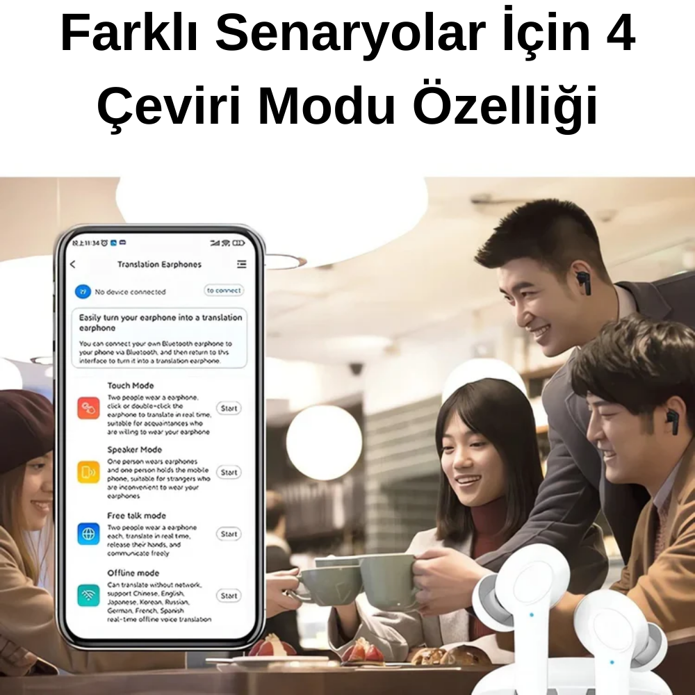 Akıllı Çevirmen Kulaklık – 144 Dil, Çevrimdışı Çalışma Özelliği ve Ses Algılama - Kendine Al