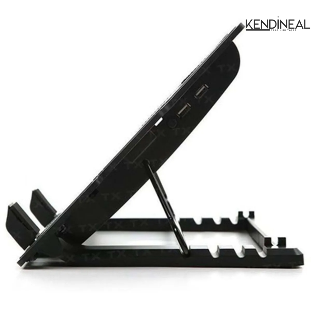 Kendineal RGB Işıklı Laptop Soğutucu – 5 Kademeli Ergonomik Stand & Güçlü Fan