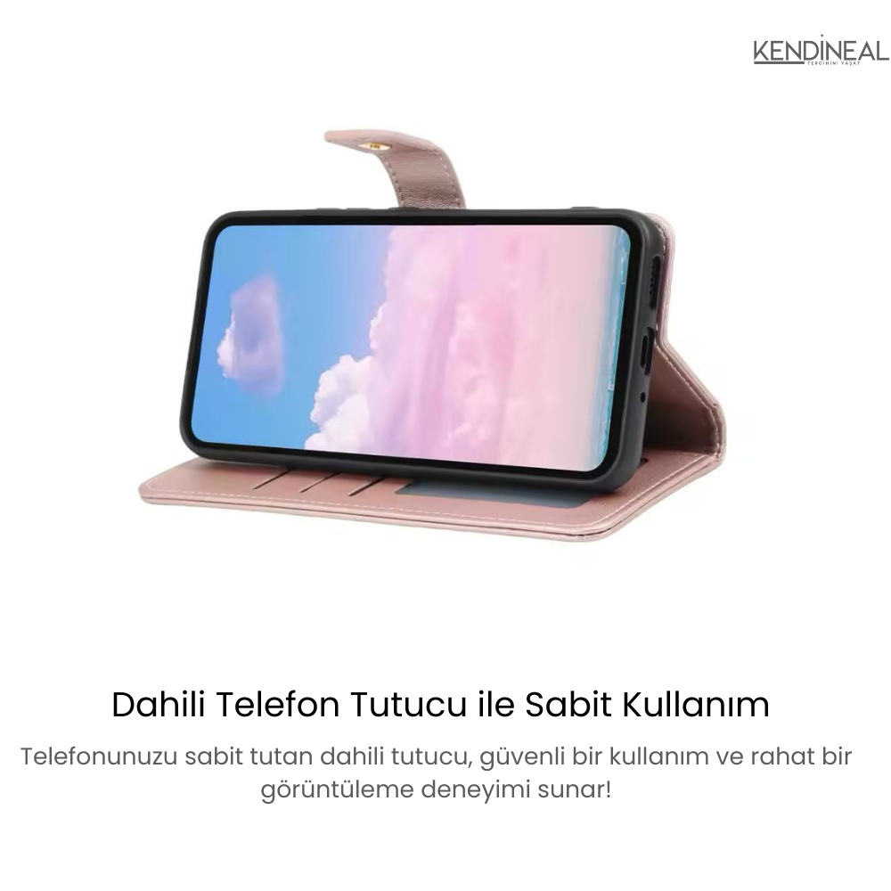 Kendineal Çok Fonksiyonlu Samsung Galaxy Cüzdan Kılıfı – A05S'den A55'e Tüm Modellerle Uyumlu