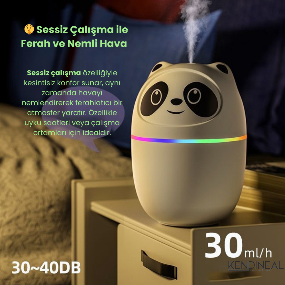 Kendineal AromaGlow Panda Hava Nemlendirici ve LED Gece Lambası