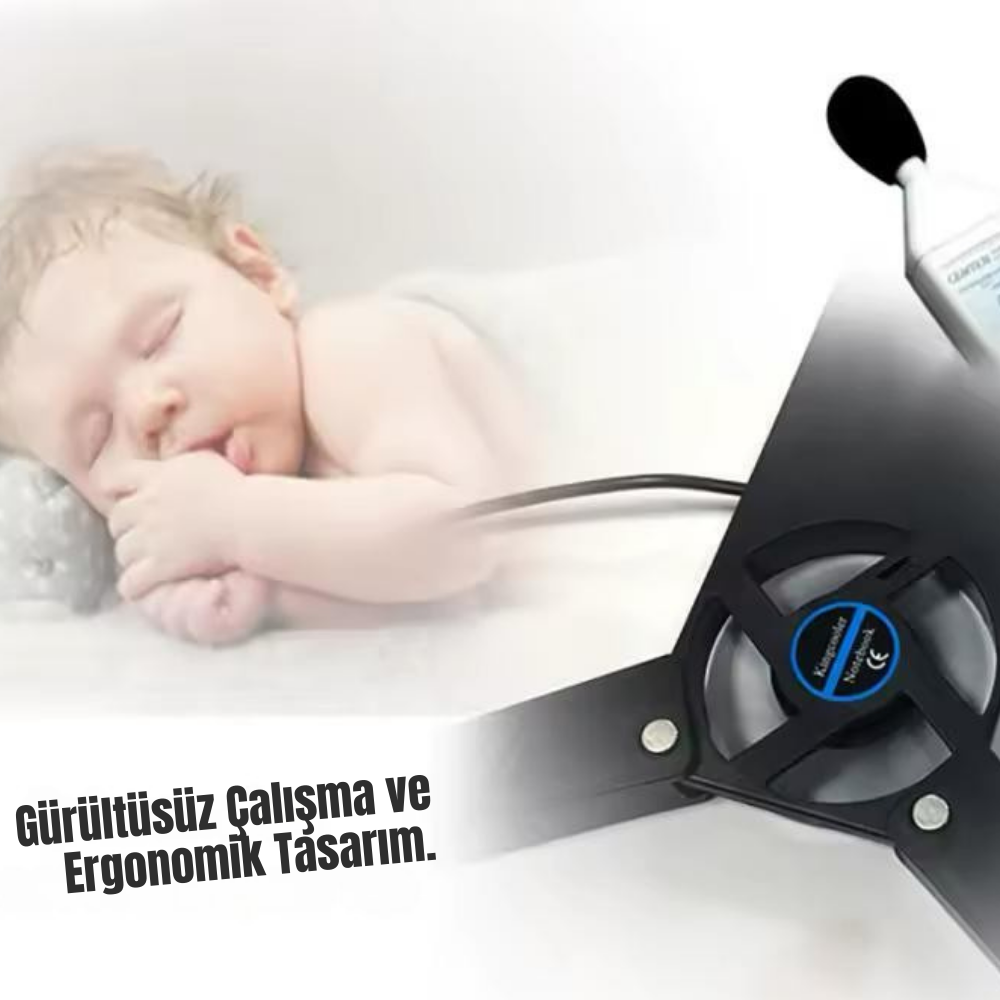 Kendineal Yüksek Performanslı Ergonomik Laptop Soğutucu – 2 Fanlı, Katlanabilir & Taşınabilir Tasarım