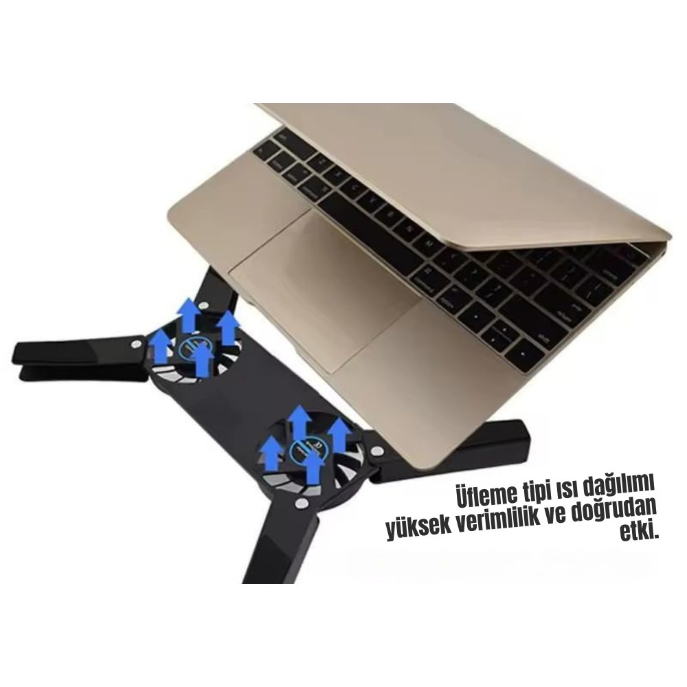 Kendineal Yüksek Performanslı Ergonomik Laptop Soğutucu – 2 Fanlı, Katlanabilir & Taşınabilir Tasarım