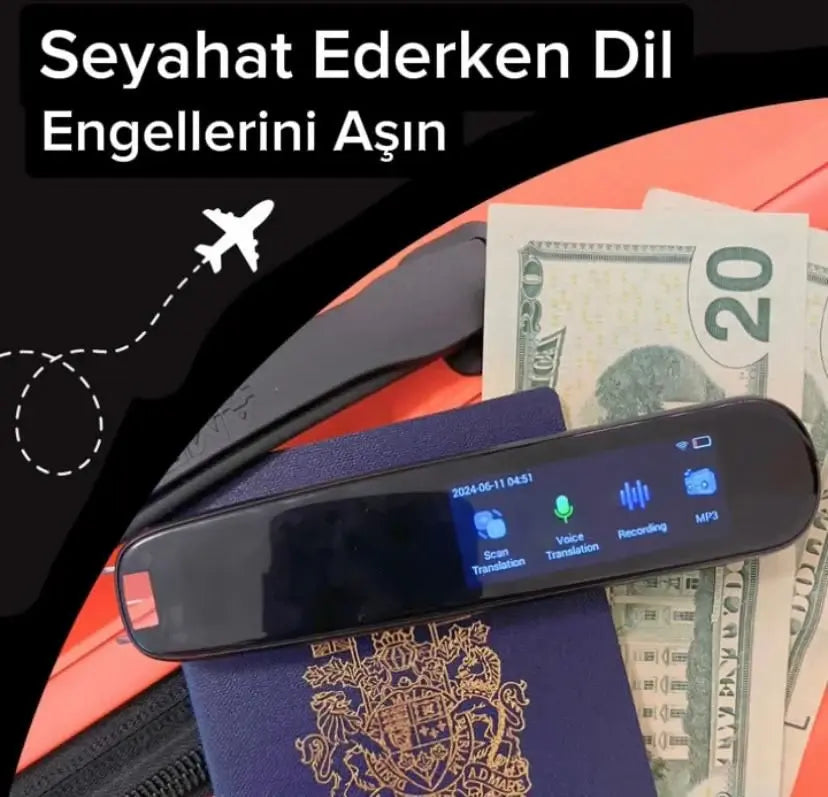 112 Dil Destekli Akıllı Çevirmen Kalem - Ses ve Tarama Çevirisi Wi-Fi ve Bluetooth Bağlantılı