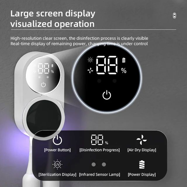 UV Sterilizasyonlu Mini Taşınabilir Seyahat Diş Fırçası Kutusu-Şarj Edilebilir Ultra Hijyenik Koruma - Kendine Al