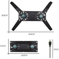 Kendineal Yüksek Performanslı Ergonomik Laptop Soğutucu – 2 Fanlı, Katlanabilir & Taşınabilir Tasarım!